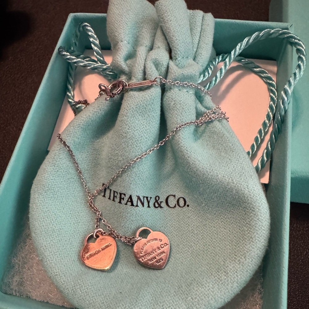 Tiffany Double Heart Tag Pendant